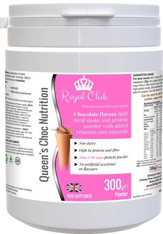 Queens chocolate nutrition shake